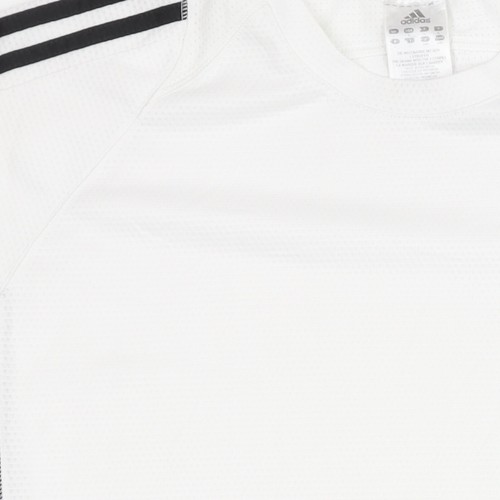 adidas Men's White Black Jersey T-Shirt Size L - Picture 10 of 12