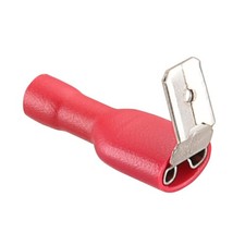 1/4 inch Piggyback Spade Crimp Terminal Connector 22-16 AWG Red 25 PCS