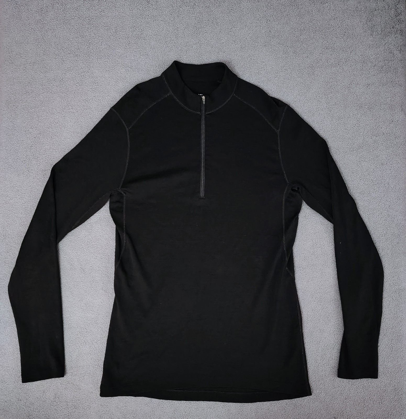 Triple Aught Design Men's Black 100% Merino Sz (XL) 1/4 Zip Long Sleeve Pullover