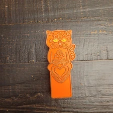 Vintage MOD Retro Groovy Orange Cat Hallmark Springbok Desktop RARE Stapler 70s