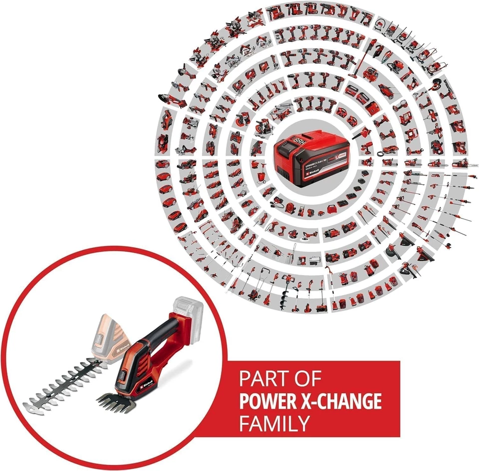 Einhell Akku-Gras- und Strauchschere GE-CG 18/100 Li-Solo Power X-Change - Bild 2 von 4