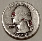 1944 P  Washington Quarter - 90% Silver, 82 Year-Old Coin