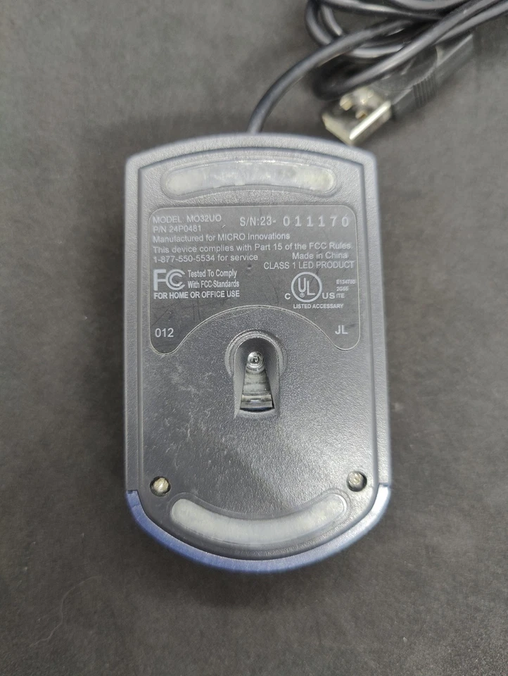 Vintage IBM 3-Button USB Travel Mouse (Tested, Works!) Model MO32UO - Image 3 of 3