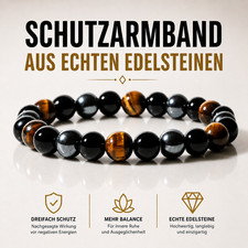 PURAJA Schutzarmband aus echten Edelsteinen |...