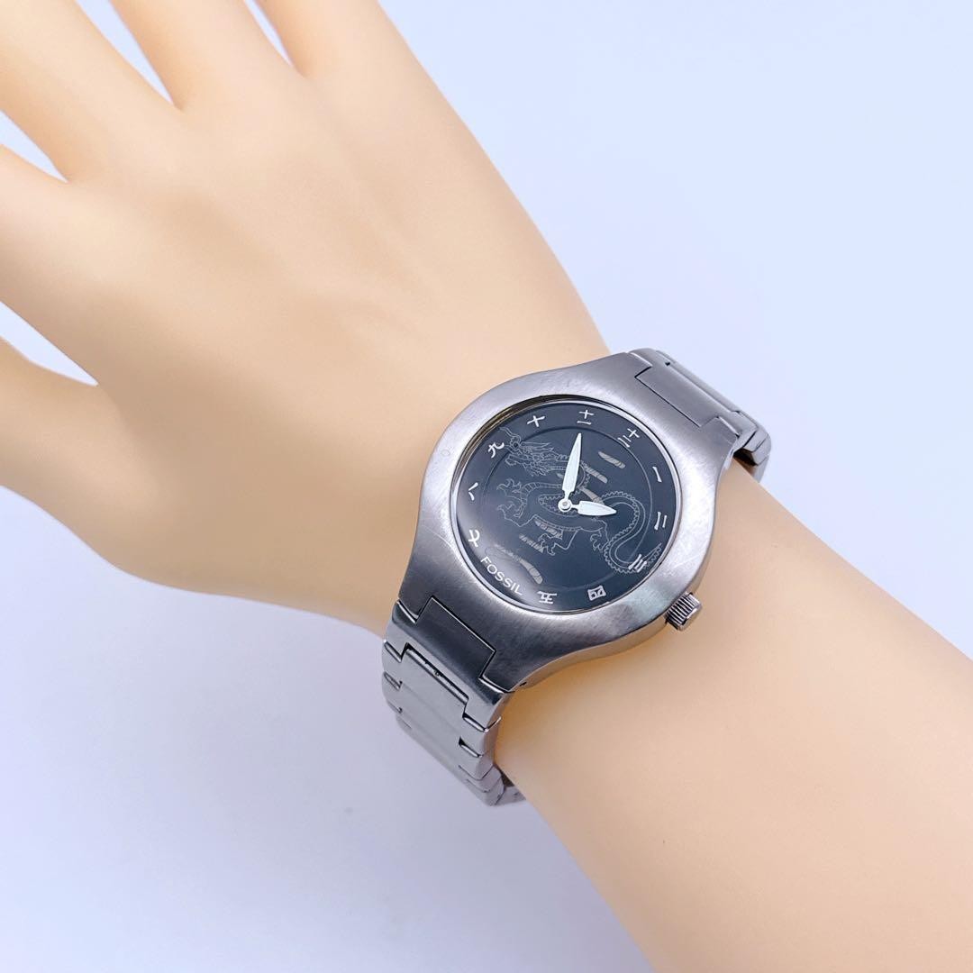 FOSSIL BIG TIC Dragon JR-7997 Quartz 41mm Stainless Steel Bracelet