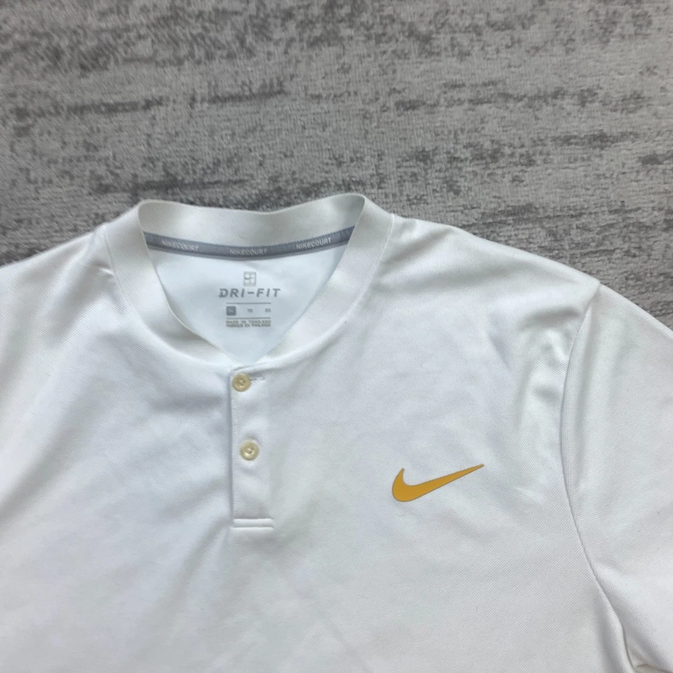 Рубашка поло Nike Dry Court Advantage XL белая Swoosh Challenge 887501 с лезвием мужская - Изображение 2 из 4