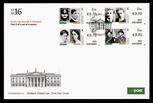 DR WHO 2016 IRELAND FDC 1916 COMBO M77327