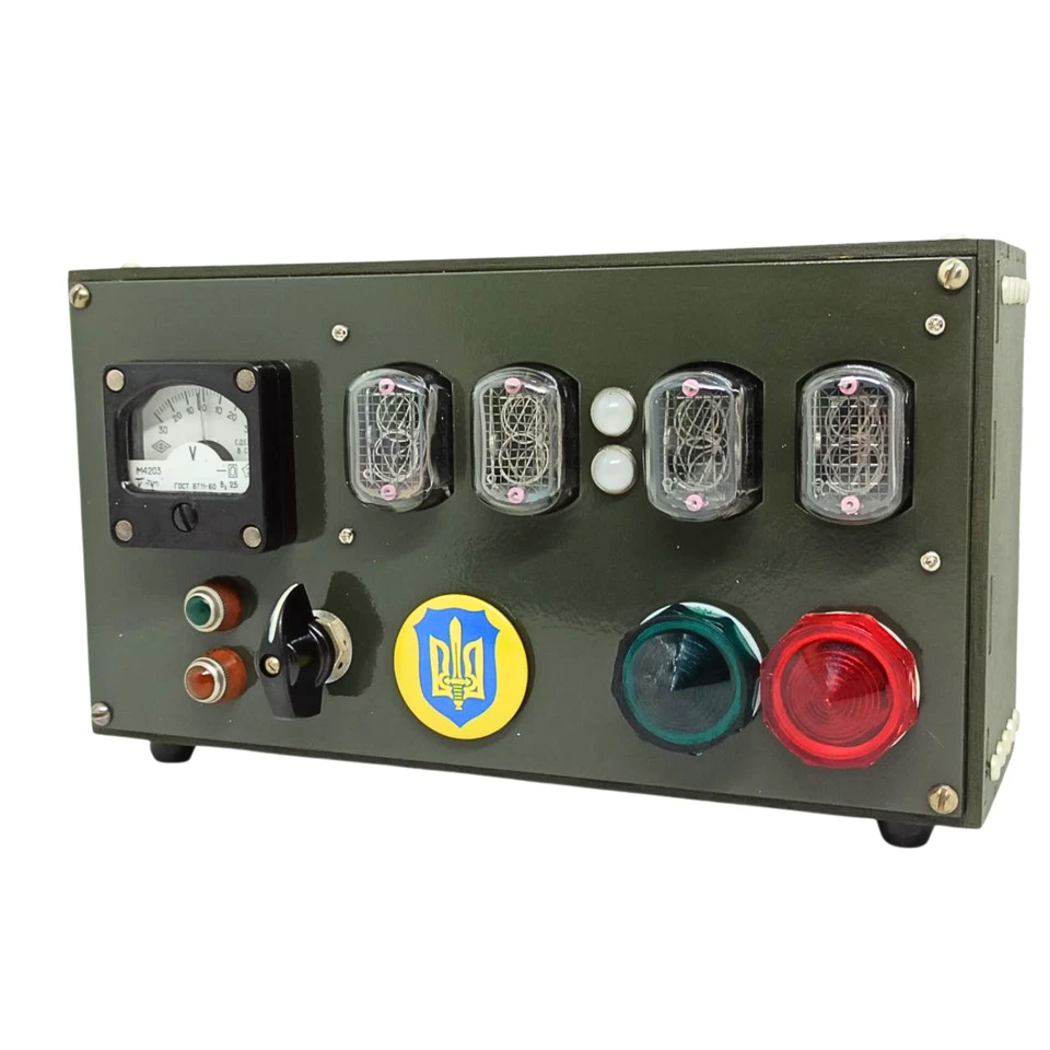 Glory To Ukraine Game Nixie Tube Table Clock IN-12 Tubes Post - Apocalypse Style - Image 4 of 4