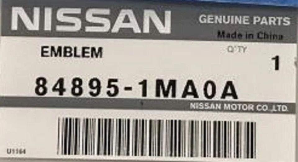 Emblema traseiro Nissan Fuga Infiniti M37 M56 Q70 Y51 genuíno FUGA 84895-1MA0A - Imagem 2 de 2