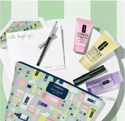 Clinique Moisturizing Lotion Remover Quickliner 7 Pcs Gift Set x Kate Spade