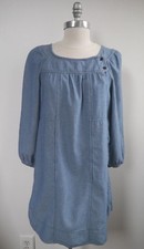 ISABEL MARANT ETOILE blue chambray denim mini dress long tunic top size 3 medium