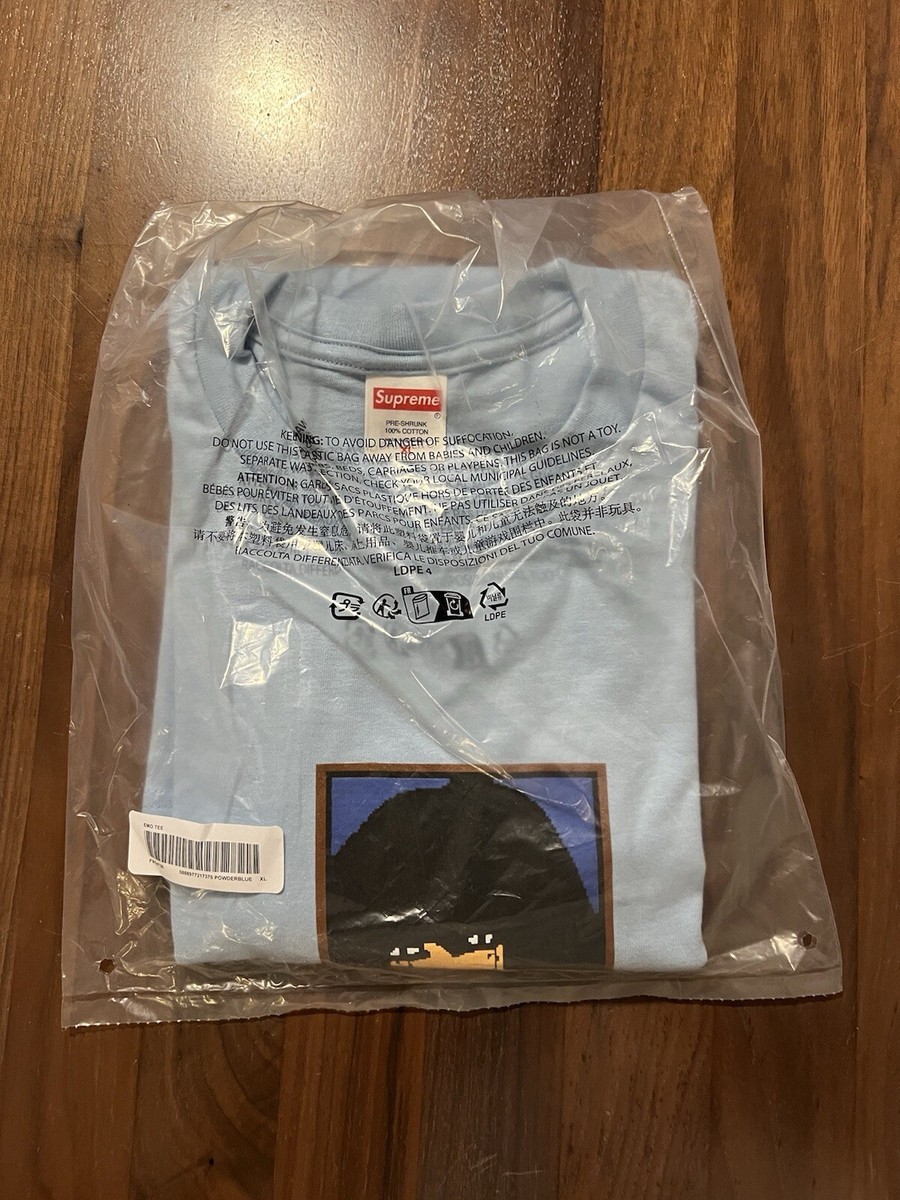 Tシャツ・カットソー Supreme Emo T-Shirt Powder Blue Supreme Emo Tee All Cotton T-Shirt in Powder Blue FW24 Men's