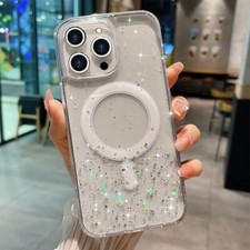 Case For iPhone 15 Pro 14 13 12 Pro 11 15 Pro Max 15 Magsafe Glitter Shockproof