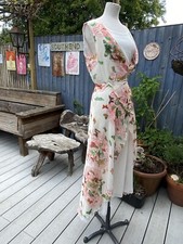 LARGE BUTTERFLY MULTICOLOUR PRINT CHIFFON AND IVORY CREPE LAYERED MIDI DRESS