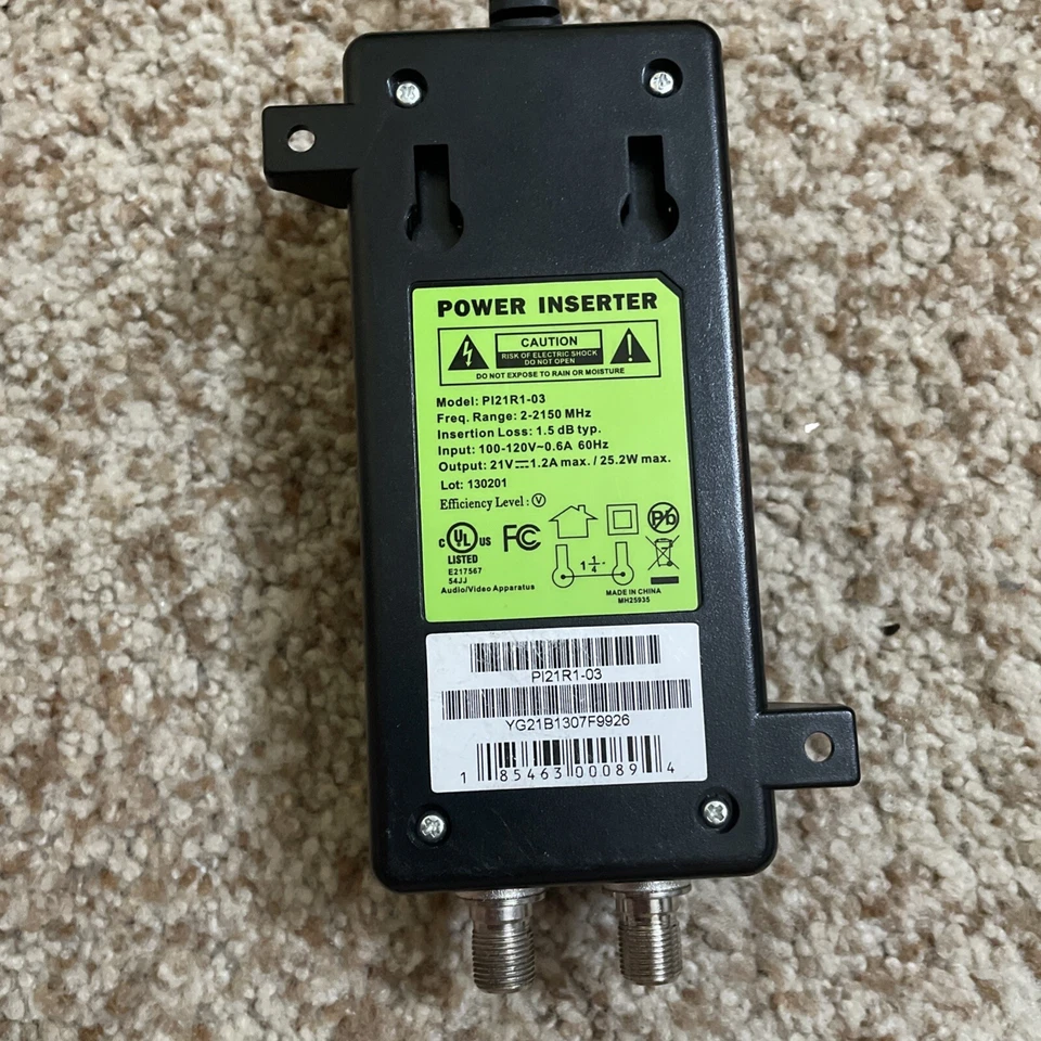 DirecTV HD TV Power Inserter SWM ODU Only SWIM Cord Model Pl21R1-03 21v 1.5 dB - Image 2 of 2