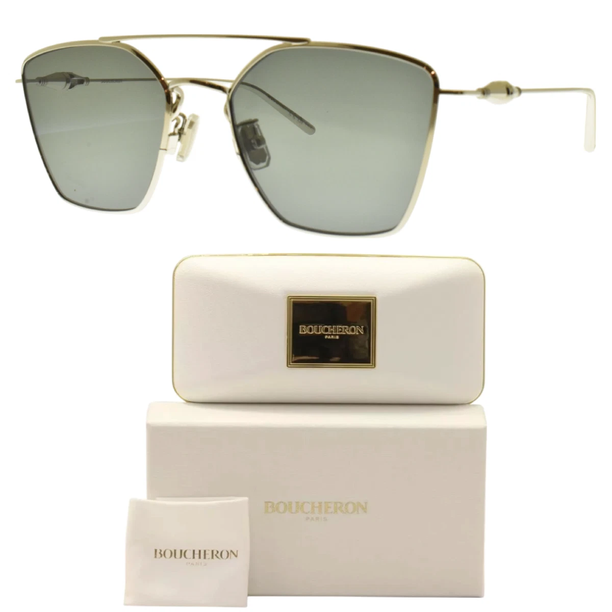 NWT BOUCHERON palladium sunglasses Boucheron 78/S 000 1N – Vintage Frames Company main image 3