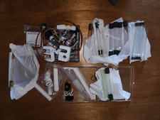 Lot of 20 Laser Flow Tubes and Associated Hardware, Seals, Etc. for Nd:YAG