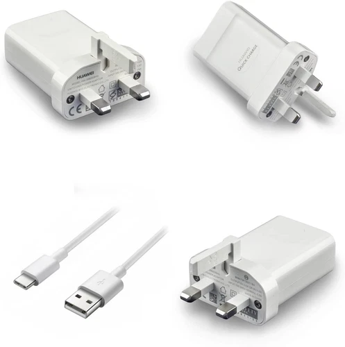 Genuiine Huawei 2Amp Quick Charger Adapter Plug & Type C Cable For Huawei Honor - Picture 1 of 6