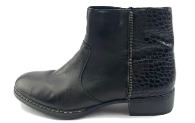 RIEKER DAMENSTIEFEL STIEFELETTEN BOOTS Gr:41 Uk:7,5 SCHWARZ - Bild 1 von 4