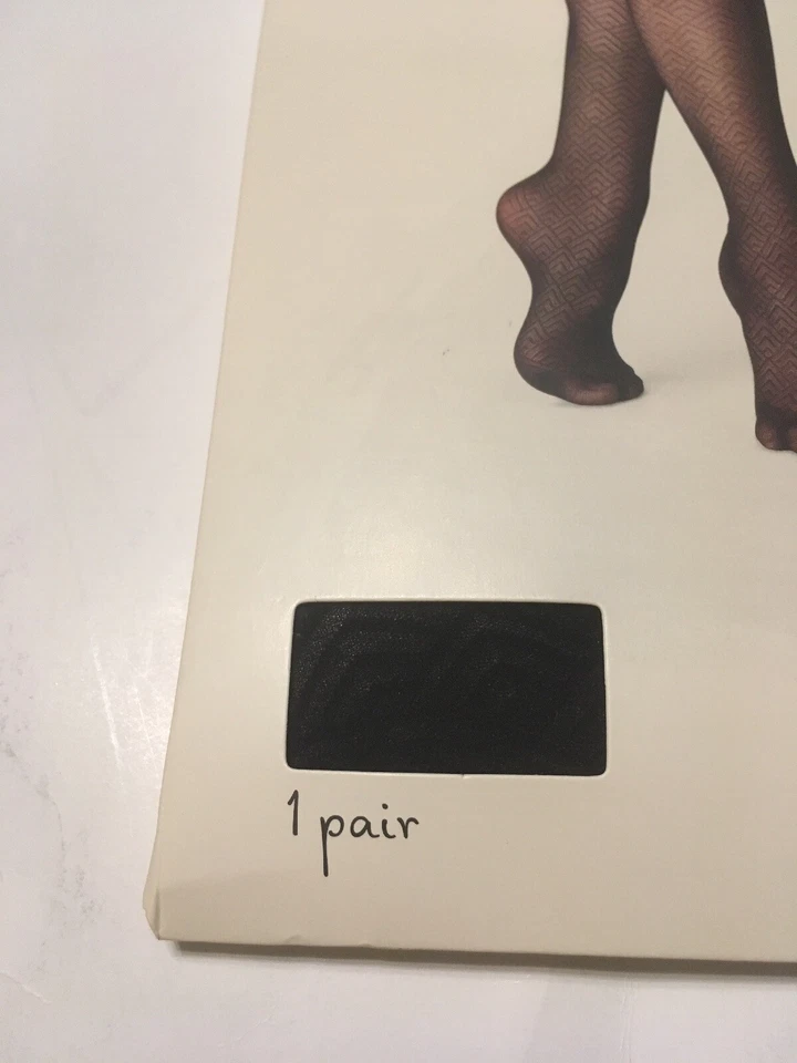 Nuevas Medias Retro Vintage Boho a.new.day Negras Geométricas Moda 1X/2X Foto 4 de 4