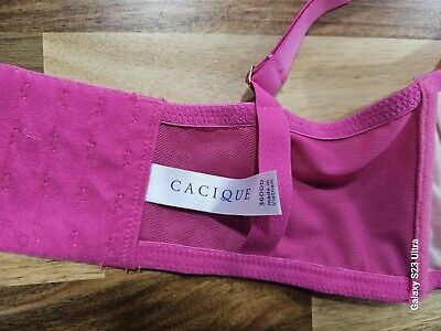 The Seriously Sexy Cacique Collection Unlined Balconette Size 36DDD Pink 