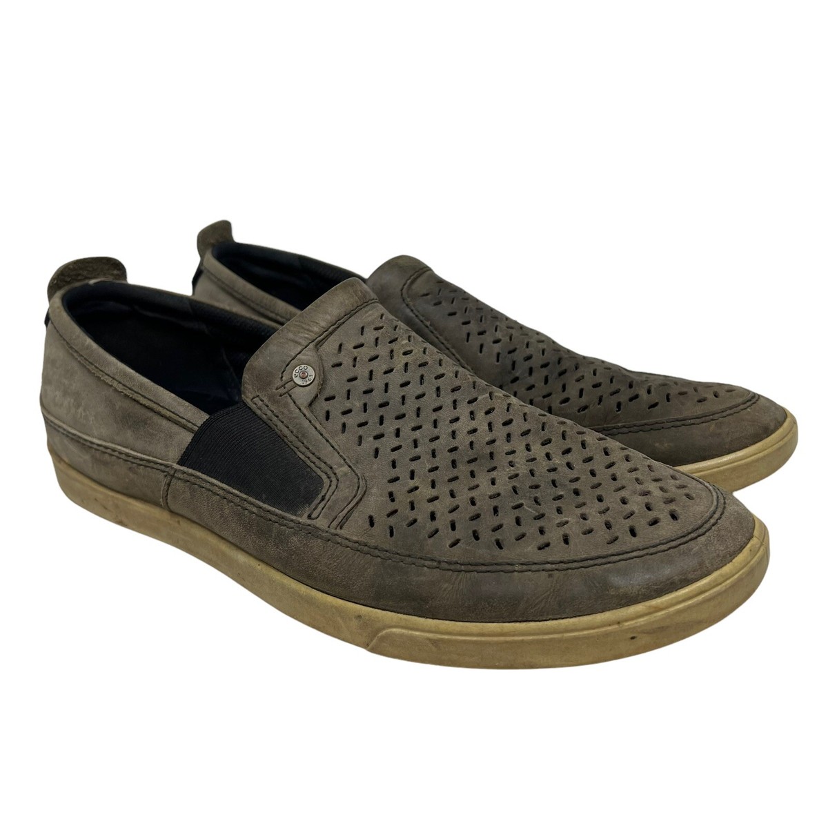 ECCO Men\'s Grey Suede Slip-On Loafers ECCO Mens Lite Moc Leather Slip On Loafers Gray 42 - Walmart.com main image 2