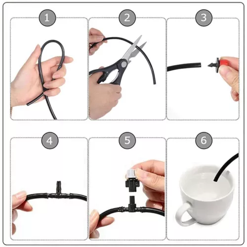 590ft Drip Irrigation System Plant Timer Self Garden Watering Hose Spray Kit US - Picture 8 of 9