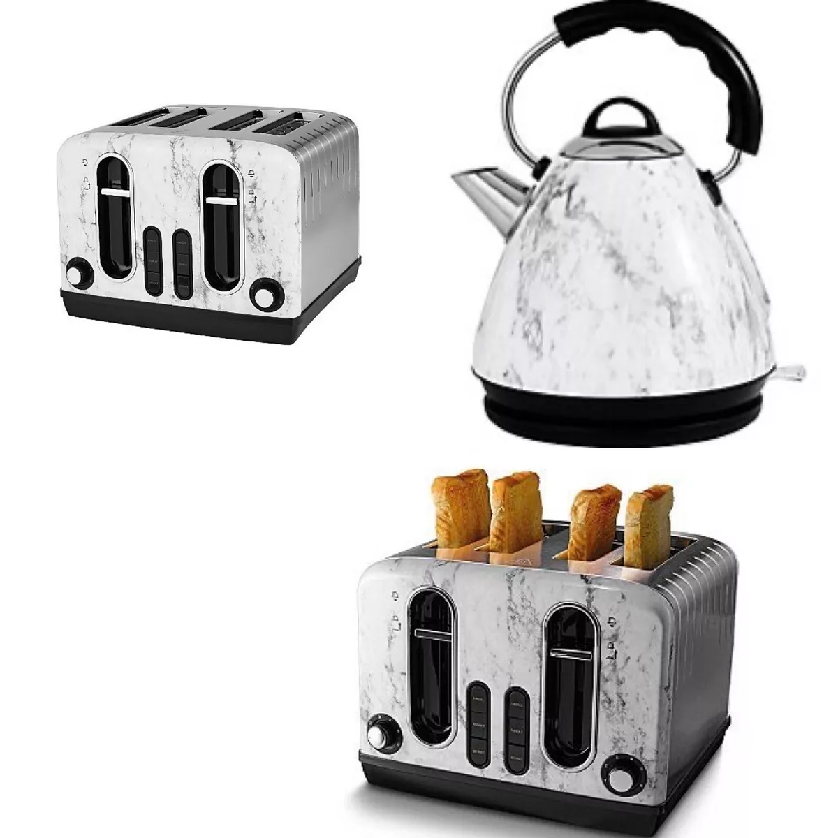Marble kettle toaster hot sale