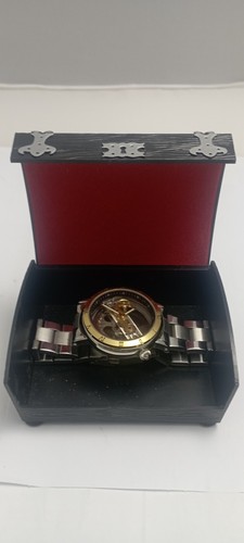 Herren Uhr Armbanduhr Automatikuhr Forsining Transparent Metall Armband mit Box