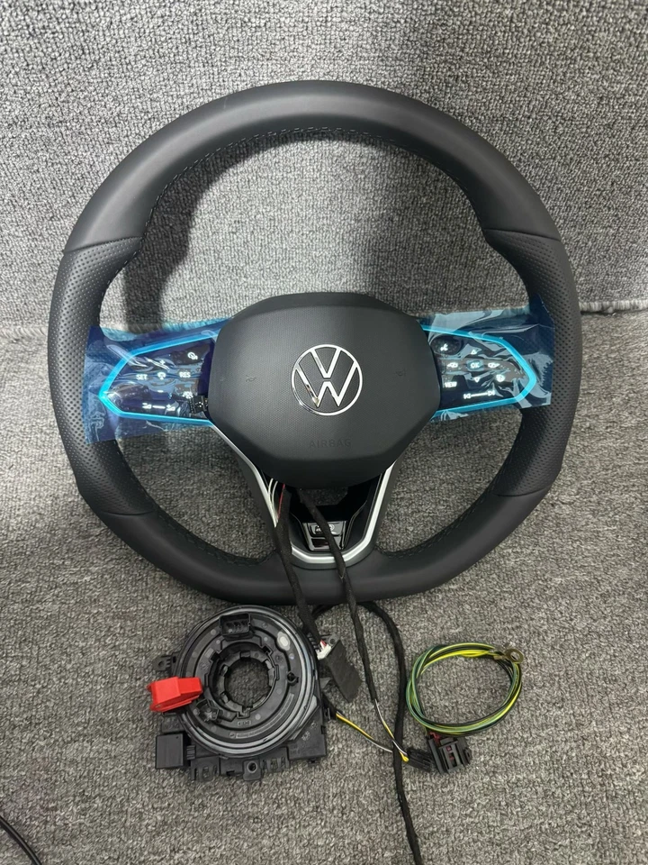 VW CADDY MK5 2020+ Flat Bottom Steering Wheel Heated Retrofit Kit Set - Image 2 of 4