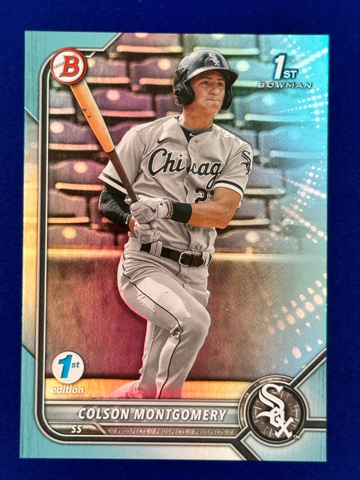 2022 Bowman 1st Edition COLSON MONTGOMERY #BPPF-71 Sky Blue Border 1st