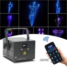 5W Laser Light RGB ILDA Animation Beam APP Control DMX512 for DJ stage lighting