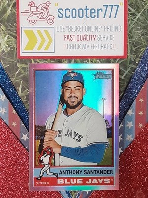 2025 Topps Heritage High #'s~#703 ANTHONY SANTANDER  《CHROME REFRACTOR》BLUE JAYS