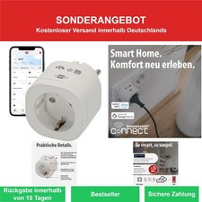 Brennenstuhl Connect Prise WiFi avec Mesure d'énergie, Alexa & Google Assistant