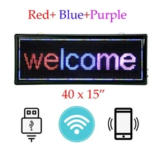 Advertising Board LED Digital DIY Programmable Scrolling Message Sign 40" x 15"