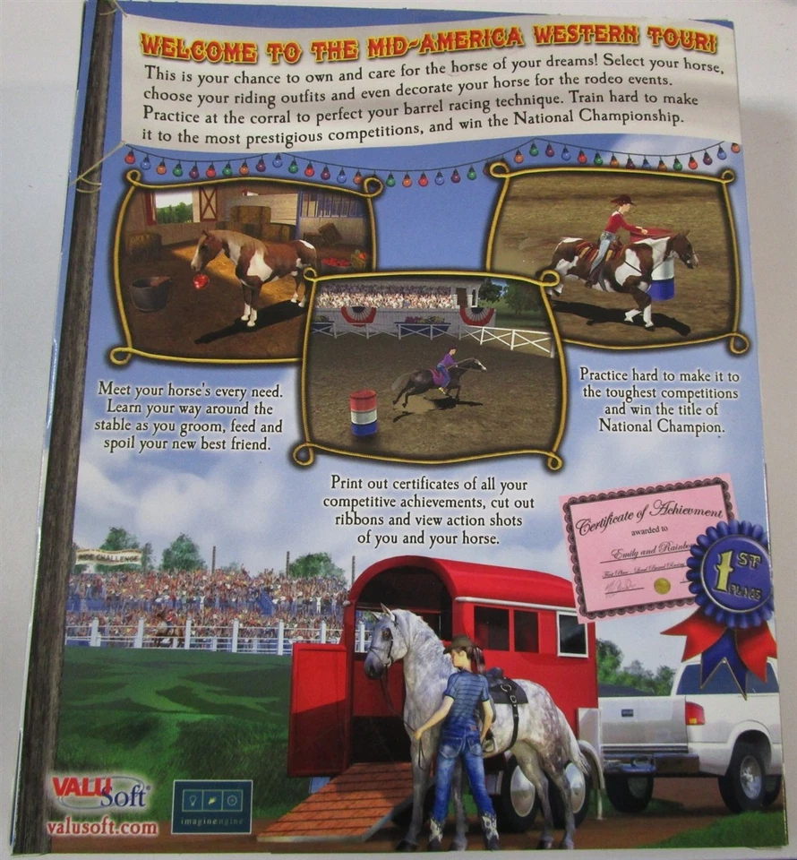 Video Game PC Lets Ride Corral Club NEW SEALED Big Box - Image 2 of 2