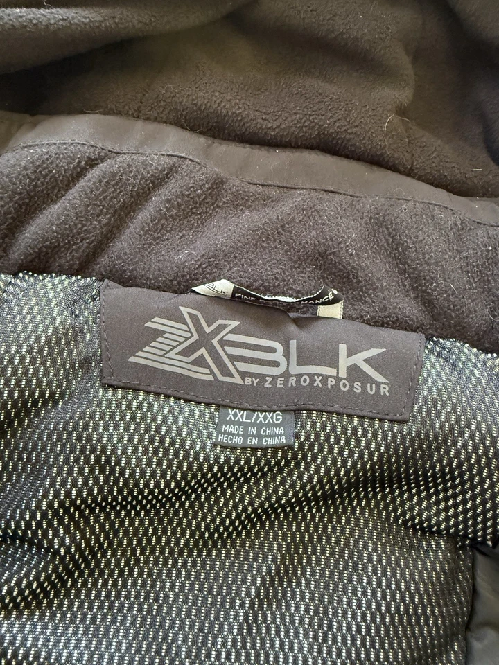 ZeroXPosur Chaqueta de Invierno Abrigo Negro Chaqueta Con Capucha PARA HOMBRES XXL Pesado Foto 4 de 4