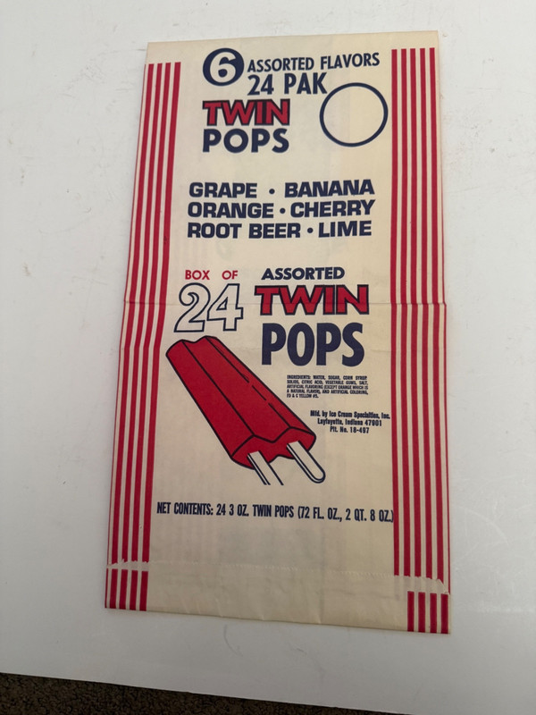 TWIN POP BAG FOR POPSICLE LIKE BARS 24 bars