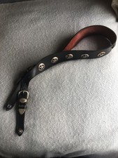 Heistercamp Custom Leather Guitar Strap Conchos Mot&ouml;rhead vibe Heavy Vintage