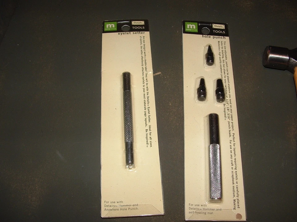 New Making Memories Universal Eyelet Setter #6175 Hole Punch #6174 & Hammer 6" - Image 2 of 4