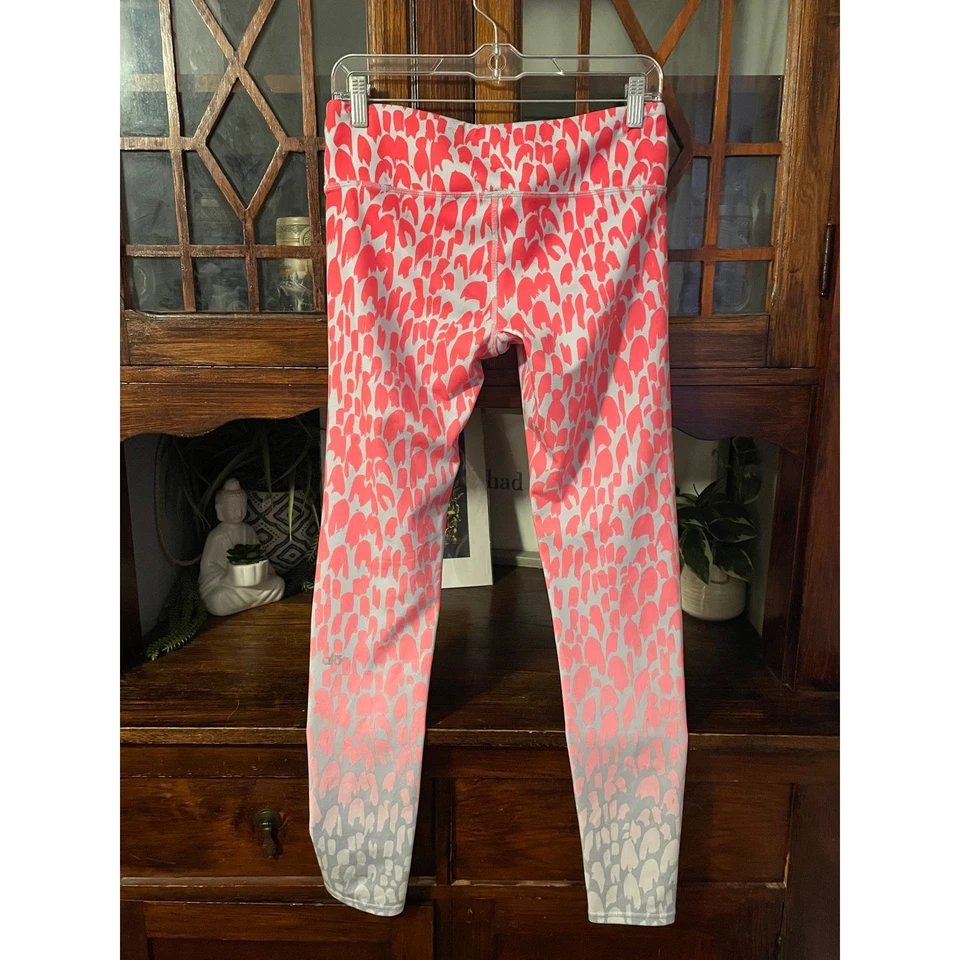 Leggings Alo Yoga Para Mujer Talla L Coral Rosa Blanco Ombre Estampado Animal Ropa Activa Foto 3 de 4