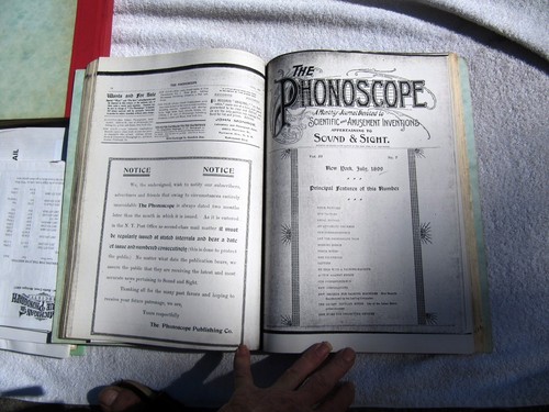 1899 The PHONOSCOPE Journal Volume 3 Edison Phonograph Berliner Talking Machine - Picture 5 of 8