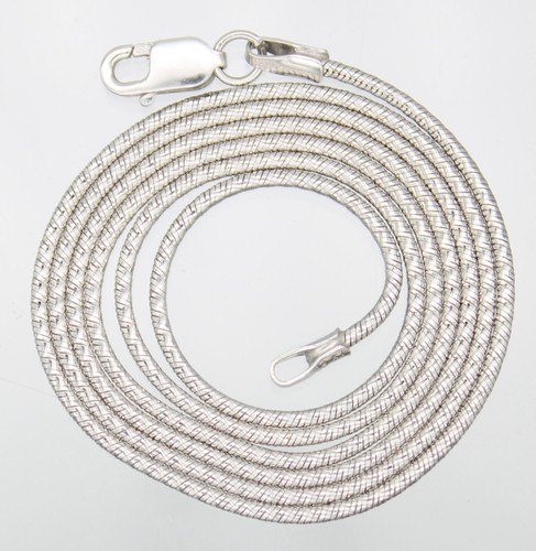 ITALIENISCHE KETTE 14 KT WEISSGOLD 1 MM SCHLANGENSTIL 18 ZOLL HALSKETTE - Bild 8 von 11