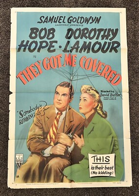 Original 1951 They Got Me Covered 1-sheet Movie Poster 27x41