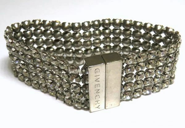 VINTAGE GIVENCHY CRYSTAL BRACELET SPARKLING CRYSTALS AUTHENTIC