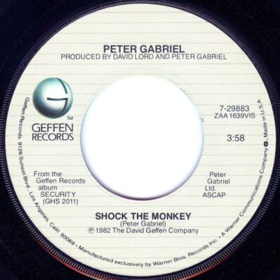 Peter Gabriel - Shock The Monkey (7'' Single)