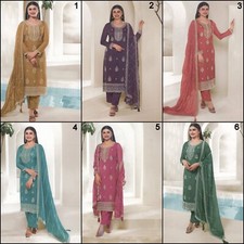 Heavy Organza Silk Beautiful Function Semi Stitched Top Bottom  Dupatta RD-BX