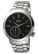 ESPRIT Herrenuhr EL101021F05 schwarzes Zifferblatt Edelstahlarmband
