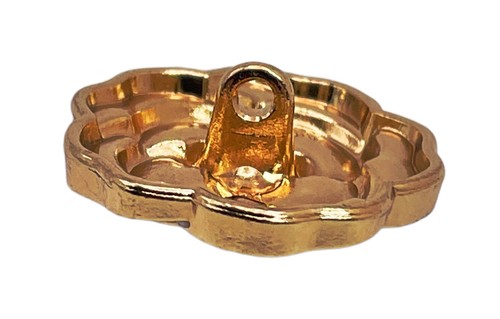 Blume Faux Perle Gold & Weiß Ton Metall Haupt Front Ersatz Knopf 0,75" - Bild 2 von 3