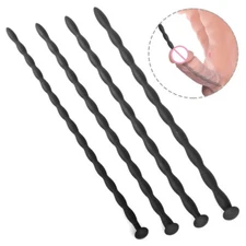 A+Flexible Silicone Urethral Dilators Sounding Urethral Penis Plug Stretcher Rod